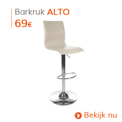 Herfst decoratie - Design barkruk ALTO uit crèmekleurig imitatieleder