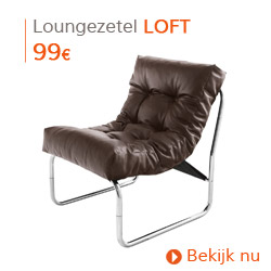 Herfst decoratie - Bruine loungezetel LOFT