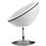 Witte, bolvormige design fauteuil SPHERA - Alterego Design