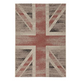 Design tapijt VINTAGE in de kleuren van de Union Jack vlag - Alterego Design