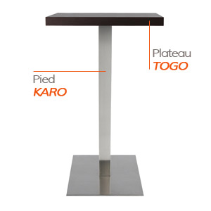 KARO tafelvoet en TOGO tafelblad - Tafel Alterego