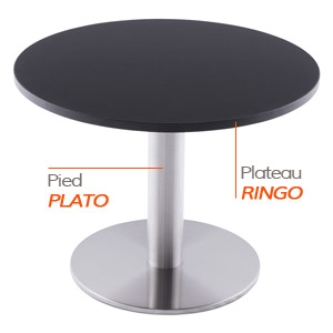 PLATO tafelvoet en RINGO tafelblad - Tafel Alterego